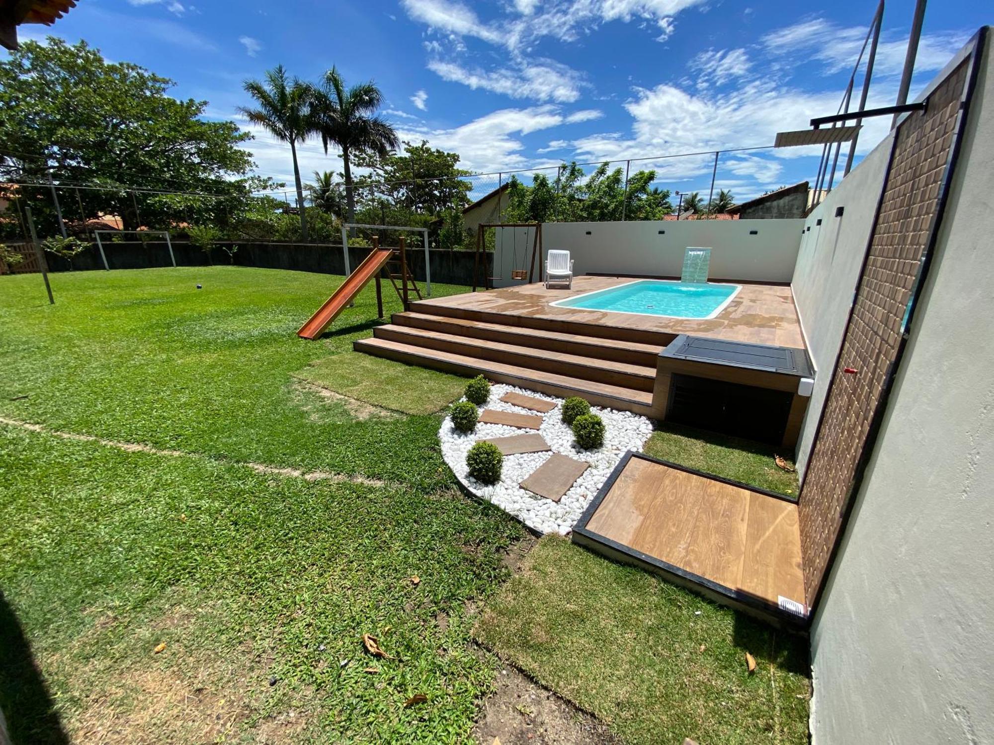 Casa Bem Espacosa Com Piscina, Campo De Futebol E Area Gourmet A Um Quarteirao Da Lagoa De Praia Seca 阿拉鲁阿马 外观 照片